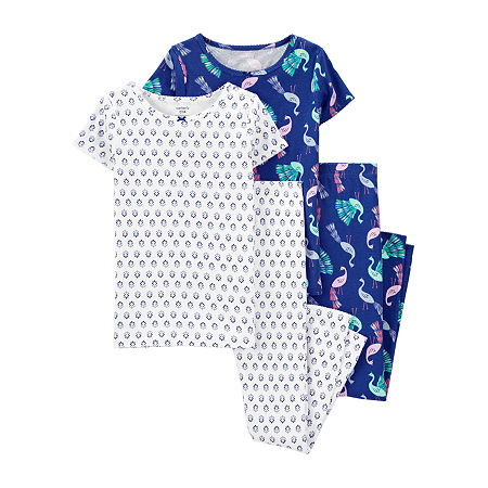 Carter's Little & Big Girls 4-pc. Pajama Set, 4 , Blue