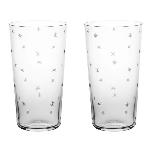 Richard Brendon - Star Cut Highball Glass - Clear - Set of 2